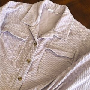 GAP Kids Light Lavender Purple Corduroy ButtonDown Shirt Jacket Girls Size 12/XL